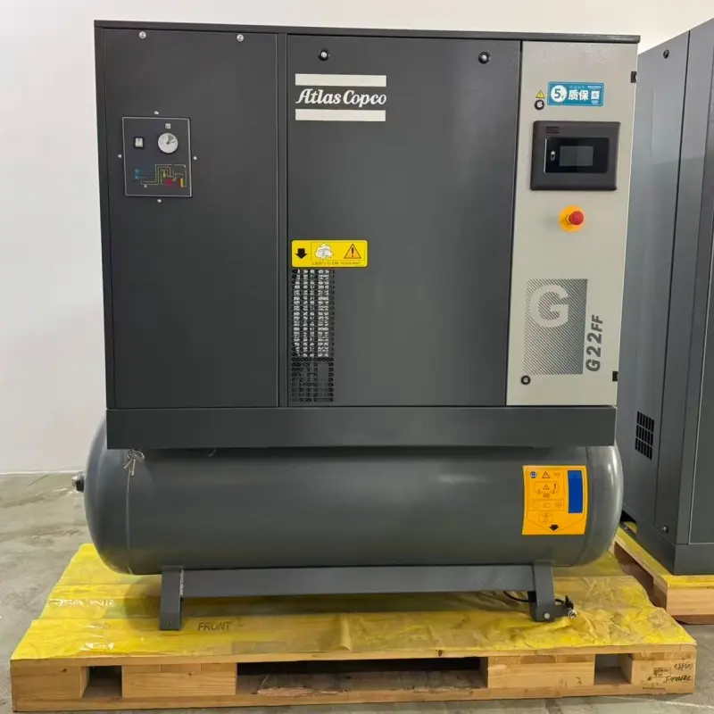 Atlas Copco G22FF 22kW 30HP Въртящ се винтов въздушен компресор с масло за промишлено производство