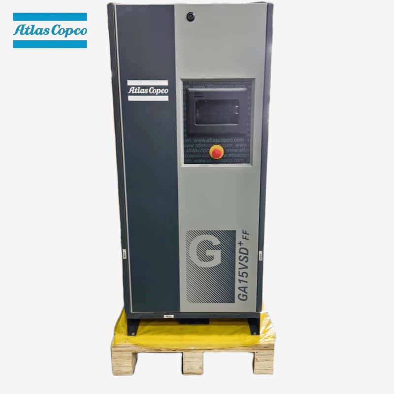 Atlas Copco GA15 VSD Plus FF 15kW 20HP Винтов въздушен компресор с променлива скорост Вграден изсушител