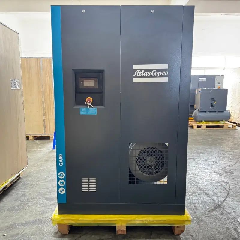 Atlas Copco GA90 90 kW 125 HP Маслен инжекционен ротационен винтов компресор Оригинален