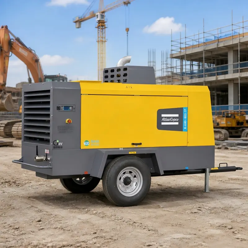 Преносим дизелов компресор Atlas Copco X-Air+600-17 154kW Оригинален