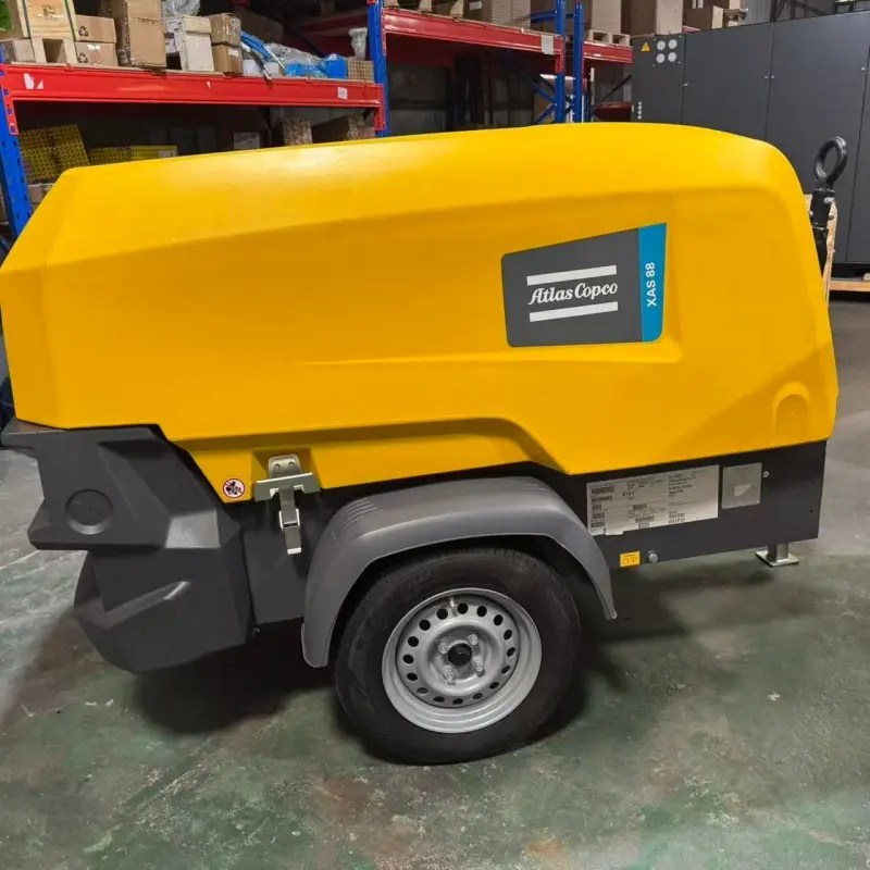Преносим дизелов въздушен компресор Atlas Copco XAS 88 KD Инструкция Майнинг Оригинален